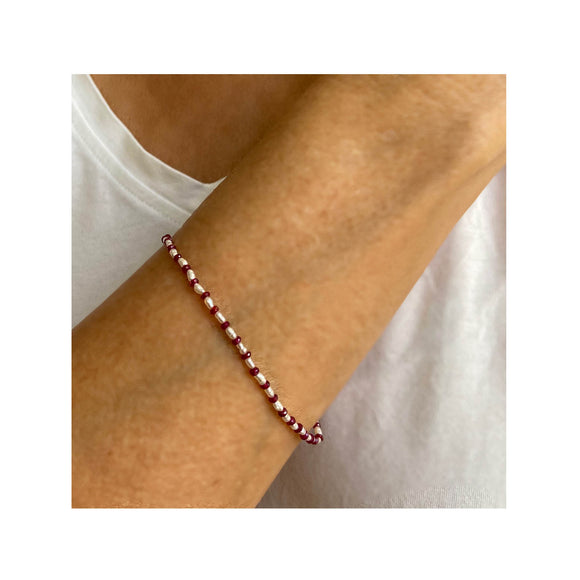 Ruby and Pearl bracelet