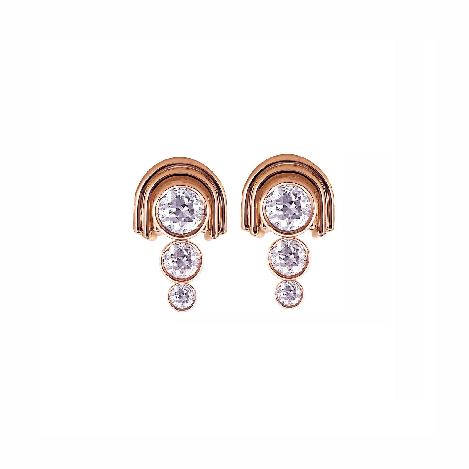 Arch Triple Diamond earring