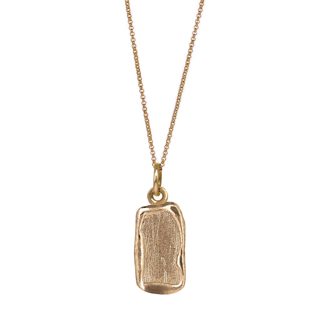 Cartouche Tablet rose gold necklace