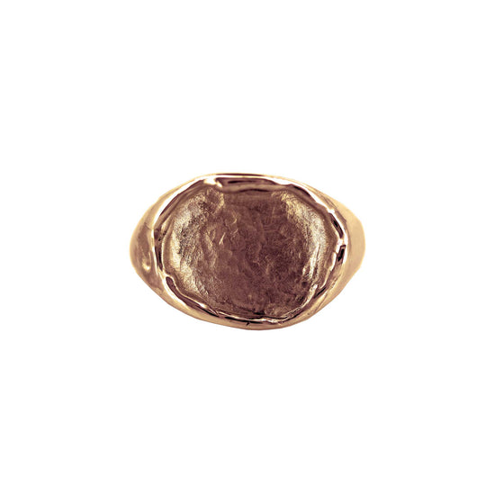 The Dig rose gold signet ring