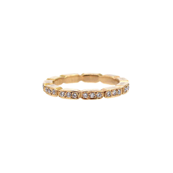Diamond Metro band perfect for stacking or as a wedding band