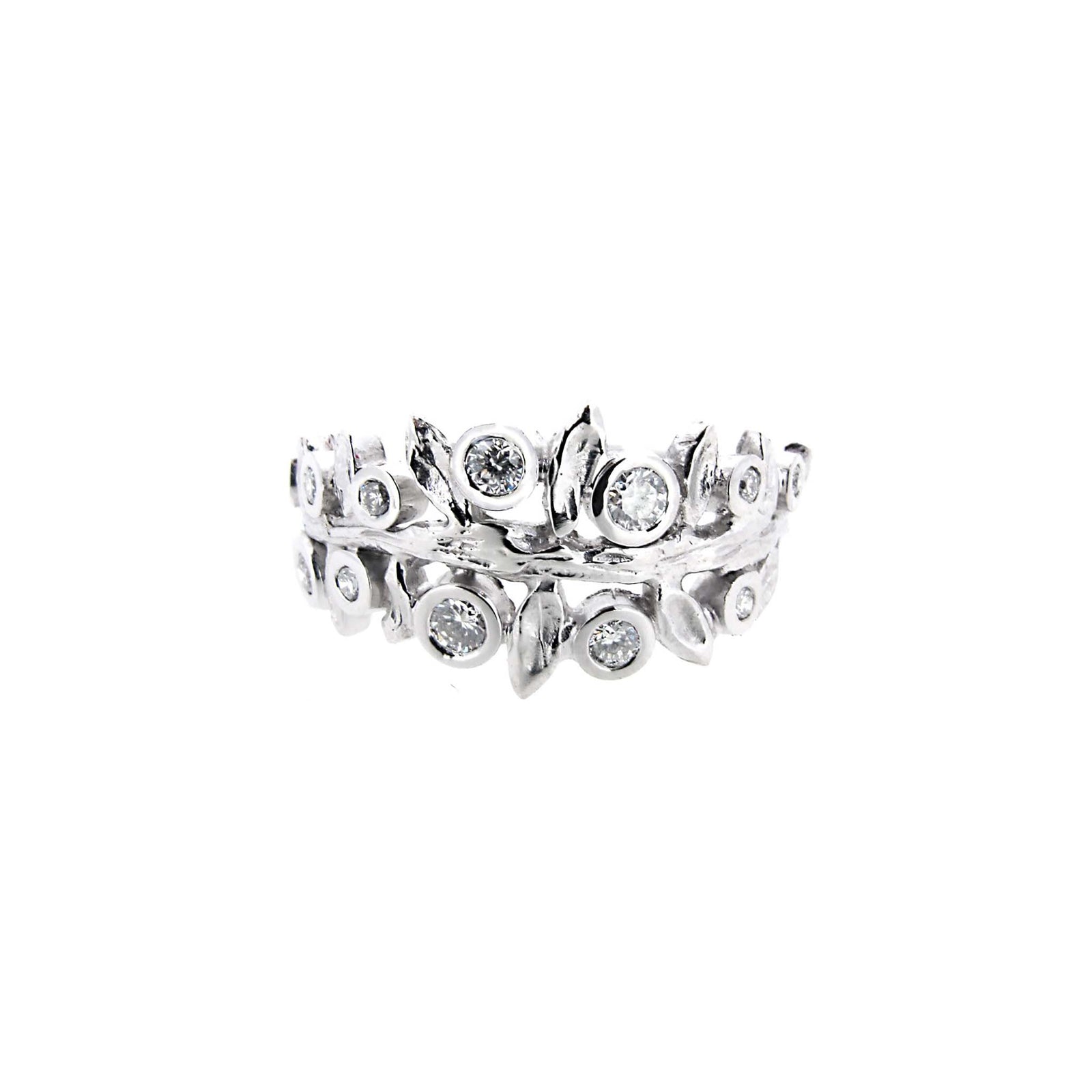Diamond Leaf Engagement Ring