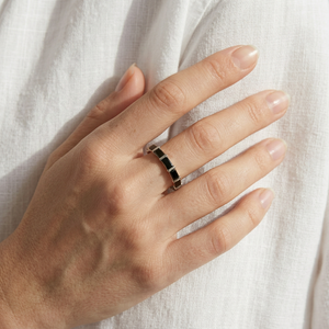 Black Diamond Baguette ring
