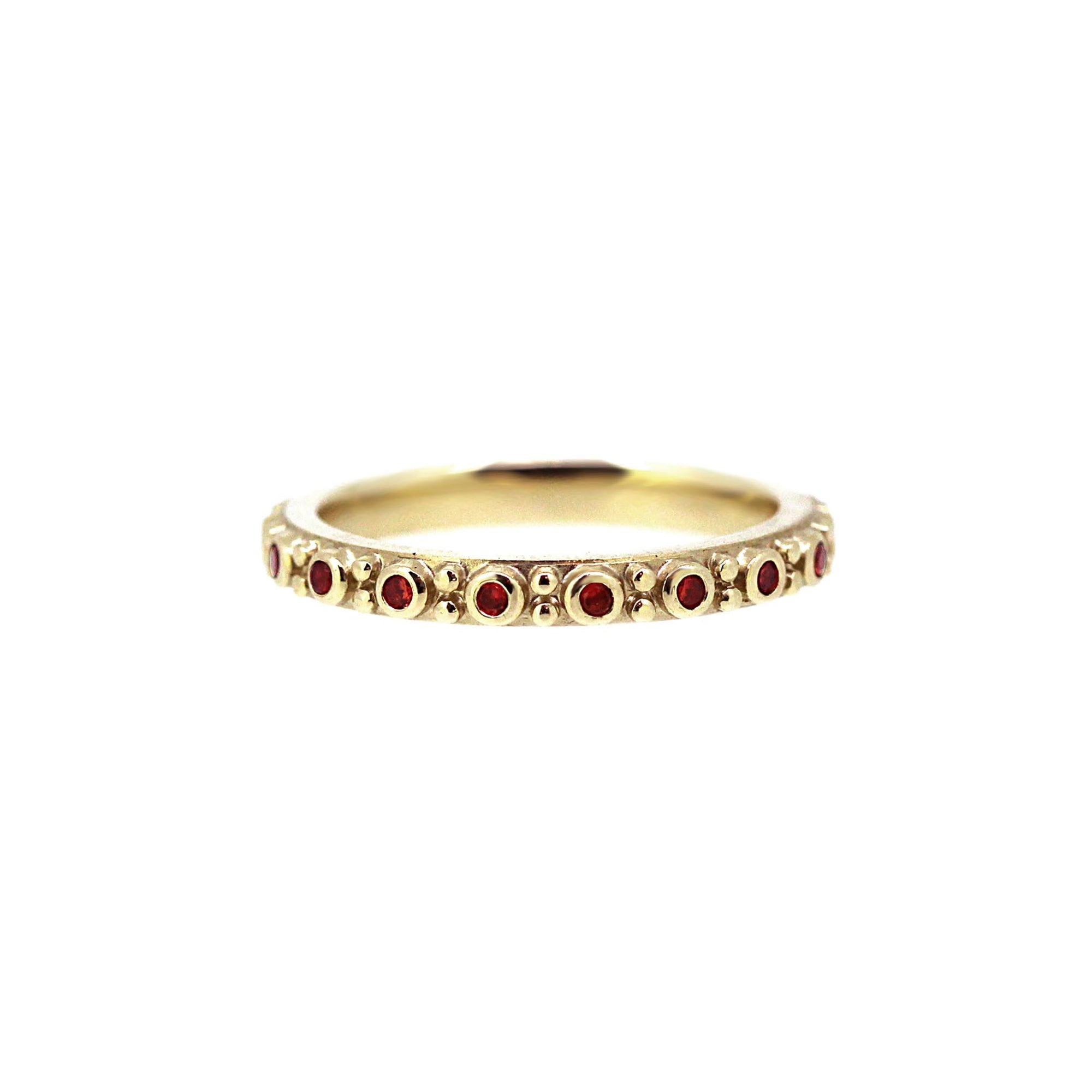 Burnt orange sapphire little venice ring