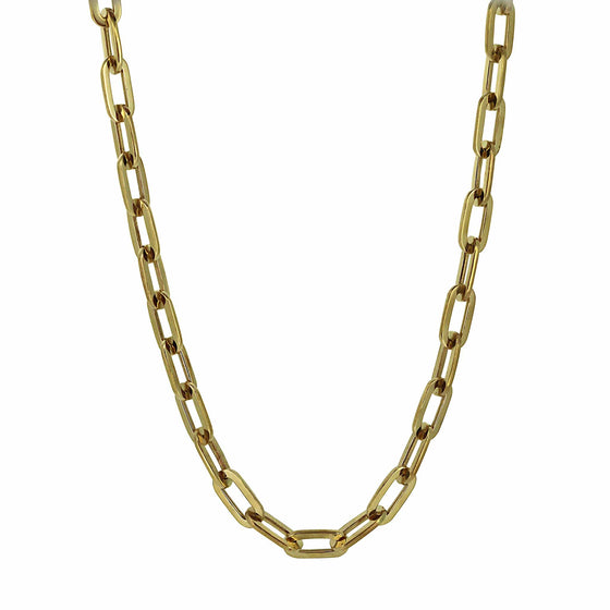 A SUBSTANTIAL HEAVY LINK NECKLACE IN YELLOW GOLD