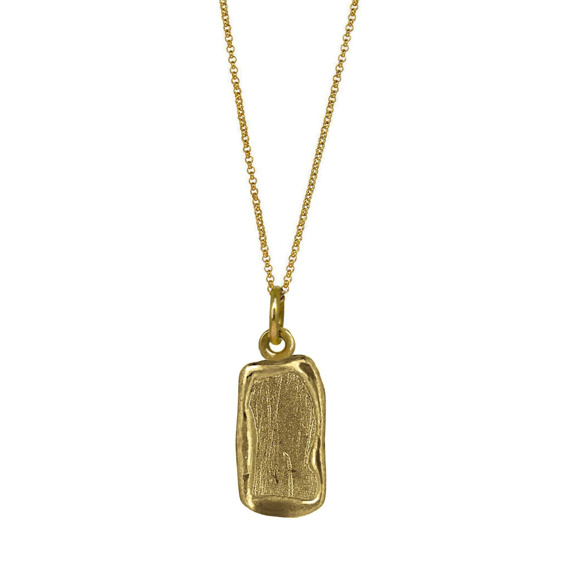 Cartouche Tablet yellow gold necklace