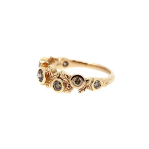Rose Gold Cognac Diamond Vine Ring