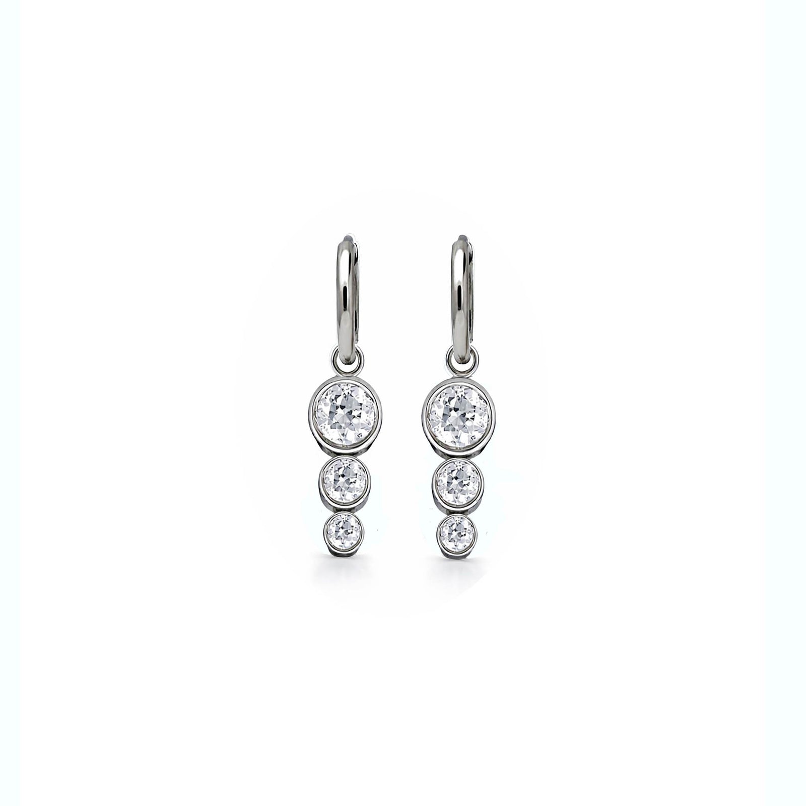 White gold Diamond Deco Notes drops