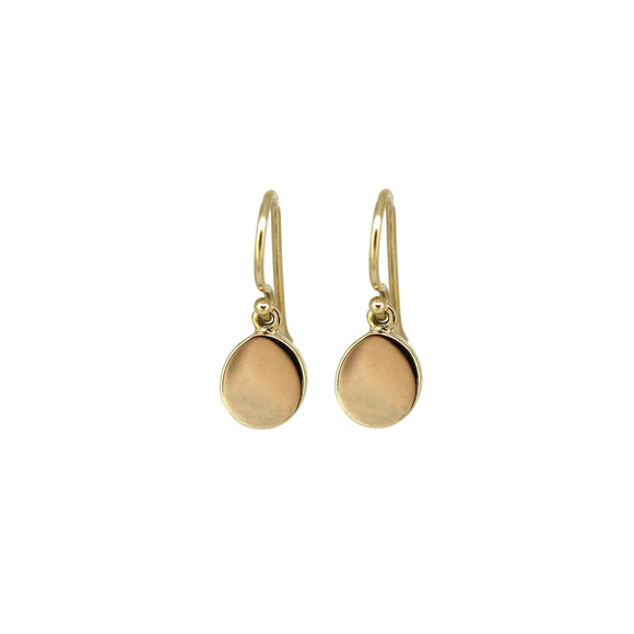 Small Gold Pebble Earrings