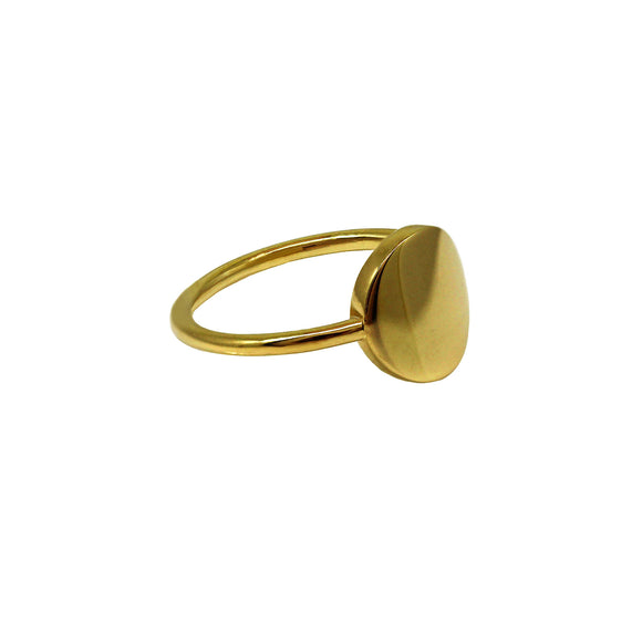 Cigar ring in solid yellow gold