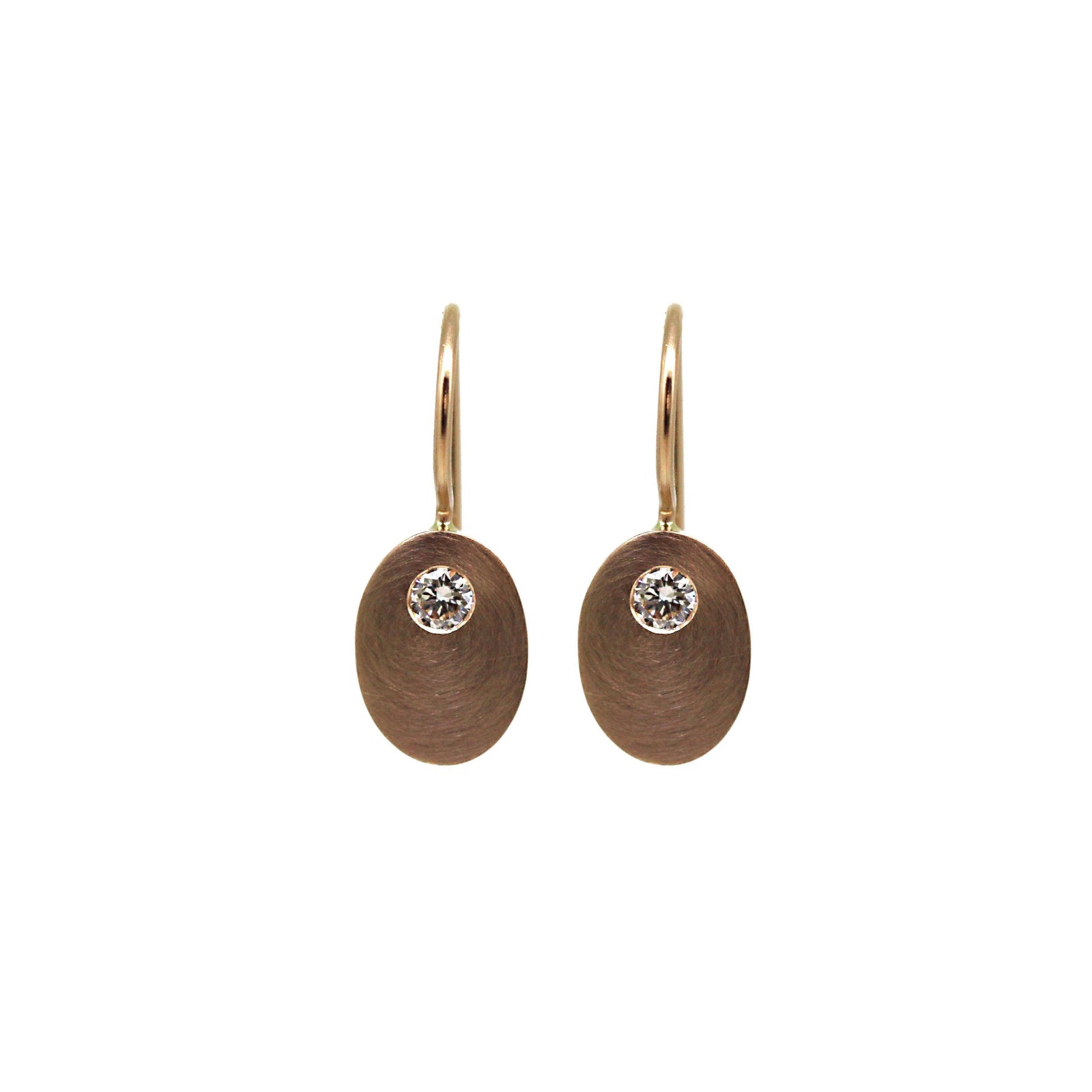 ELEMENTAL ROSE GOLD DIAMOND EARRINGS WITH SINGLE DIAMOND