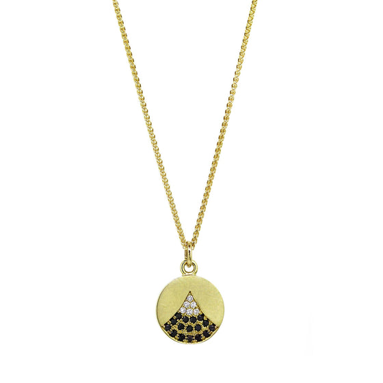 Fuji gold and diamond pendant