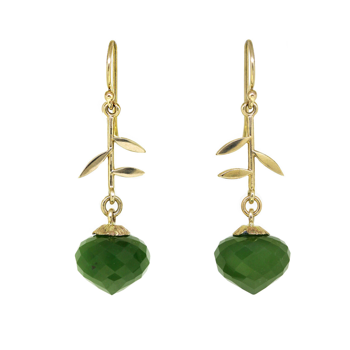 Jade Jardin earrings in gold