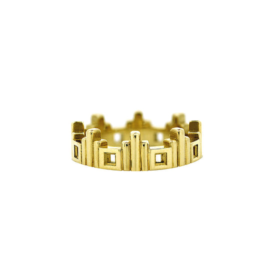 Odeon deco gold ring