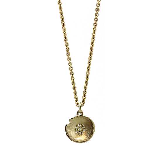 Gold Lilypad pendant necklace