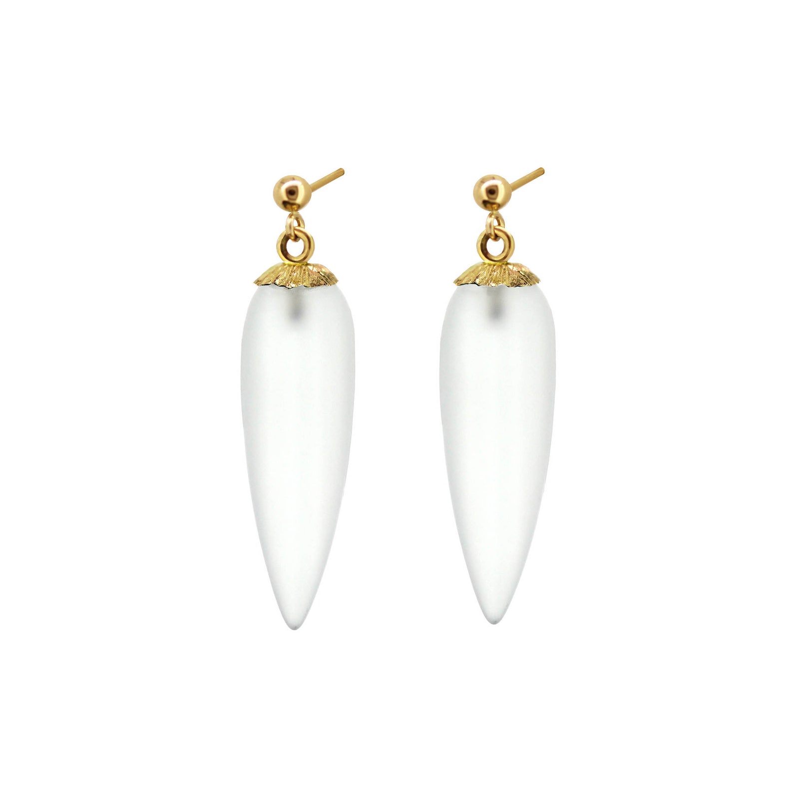 Quartz short Jardin drop in gold