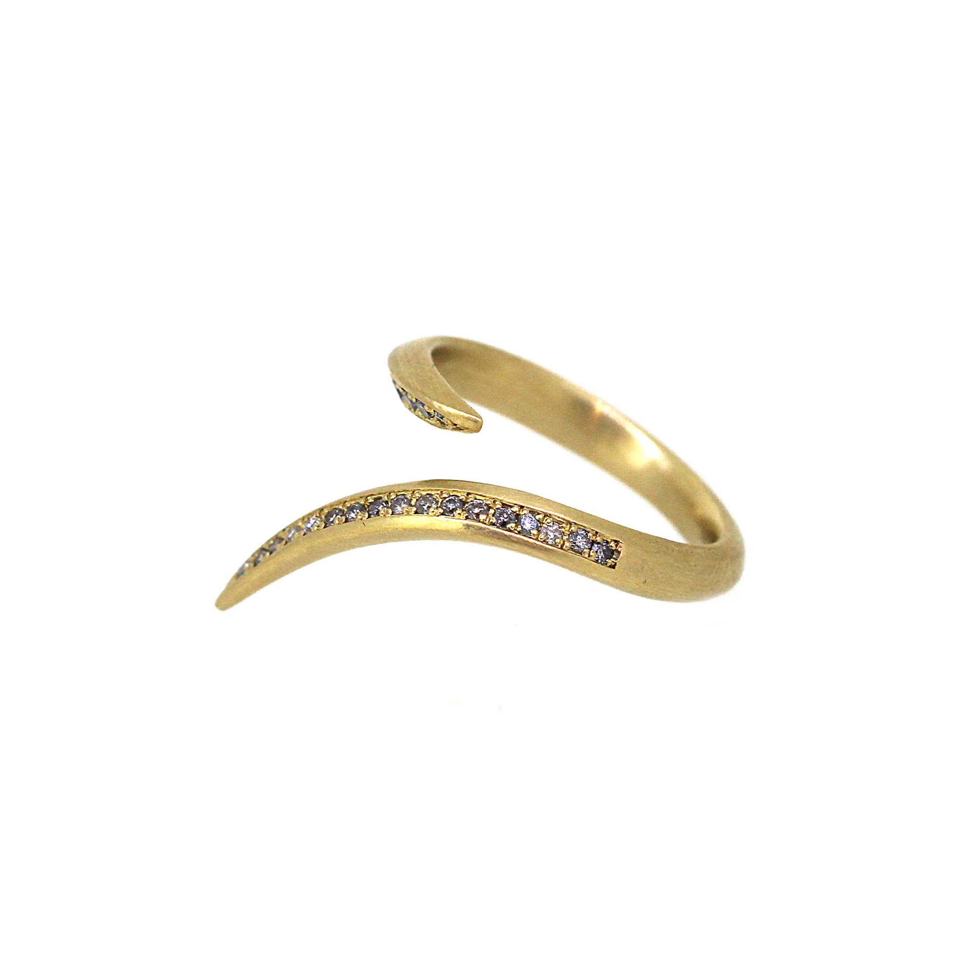 Tentacle ring salt and pepper diamond ring