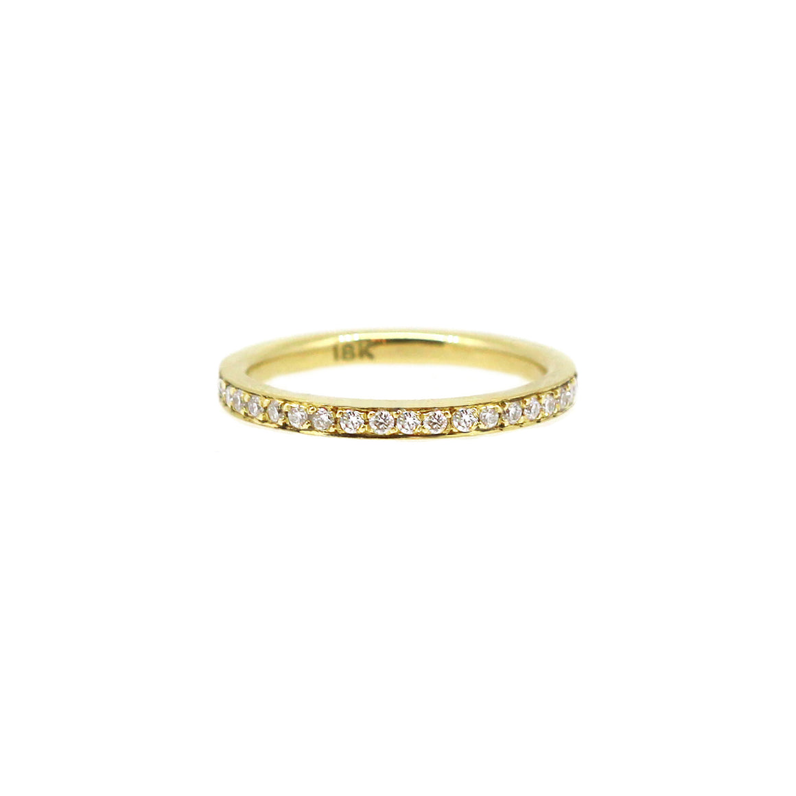 Yellow gold fully set diamond ring