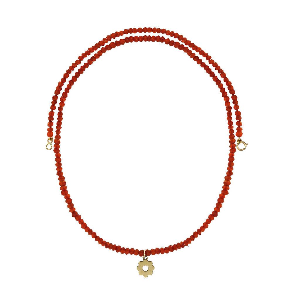 Carnelian gemstone necklace. perfect for layering