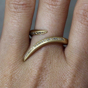 Salt and Pepper Tentacle diamond ring