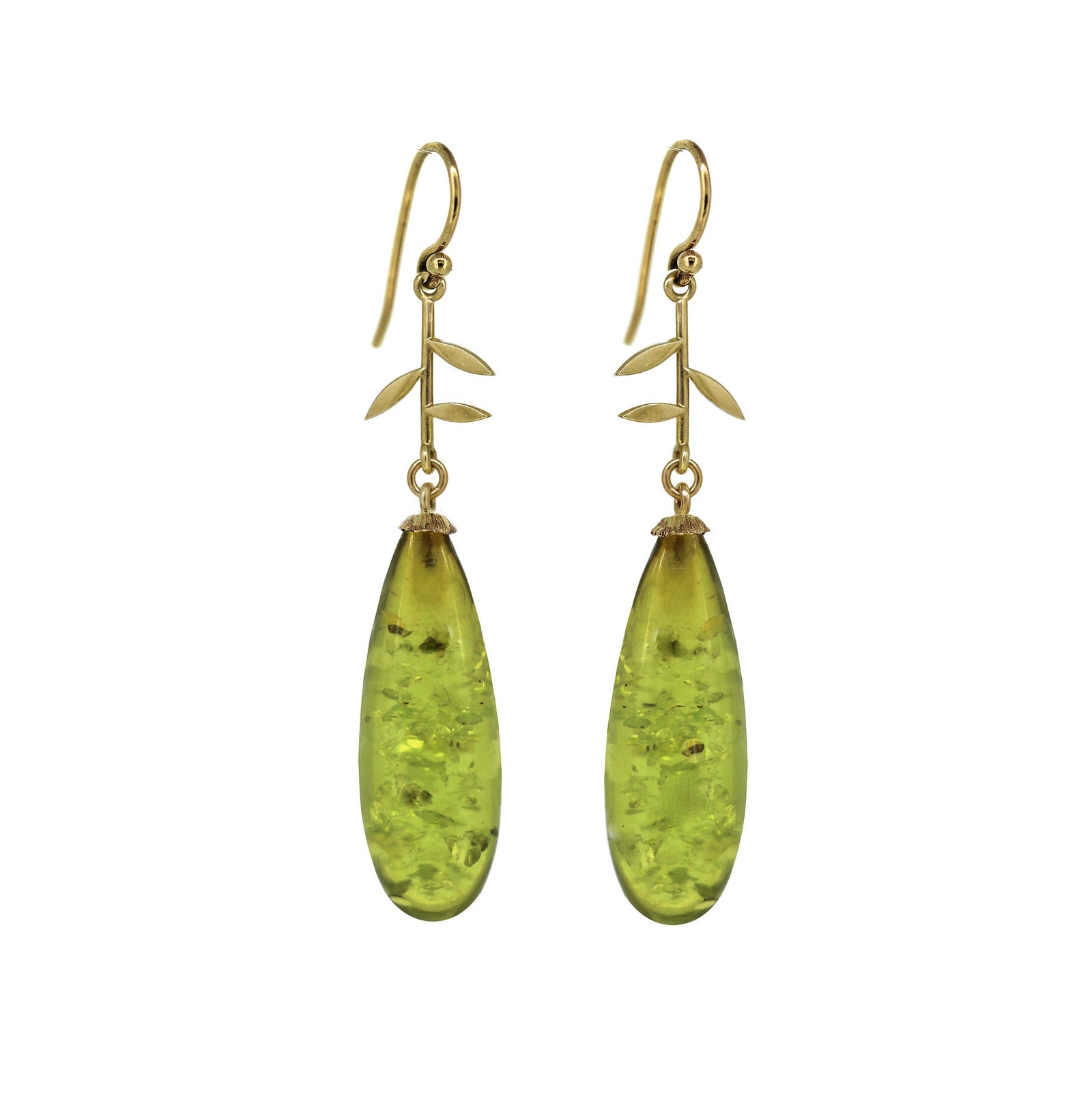 Jardin Amber drop earrings in gold