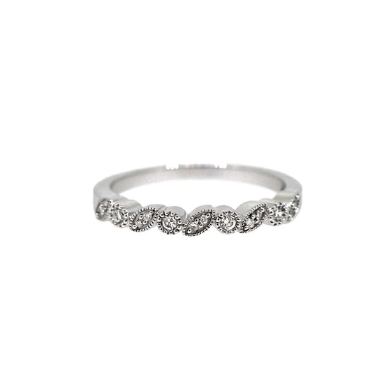 Leaf Circle Diamond Ring