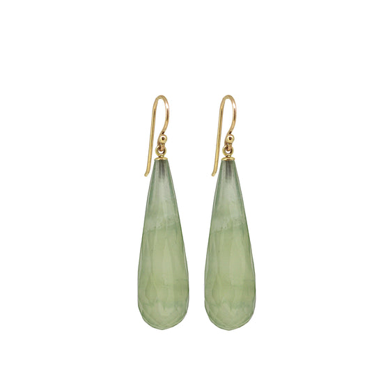 Prehnite drop earrings