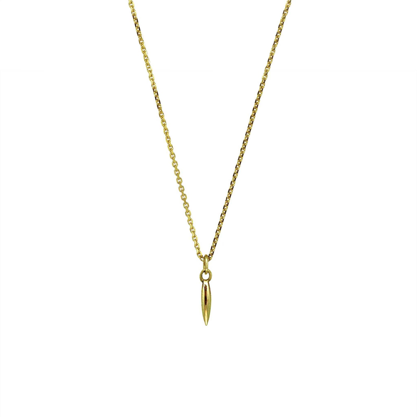 Rice Grain gold pendant